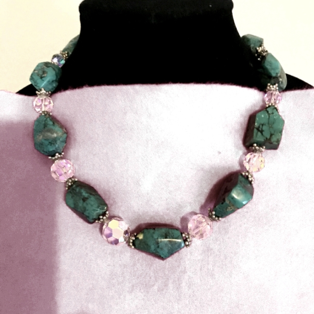 20" Turquoise Chunky Necklace